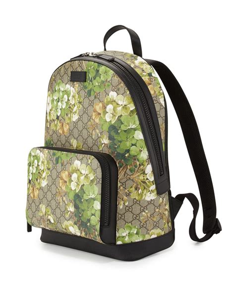 gucci backpack with blue flowers.